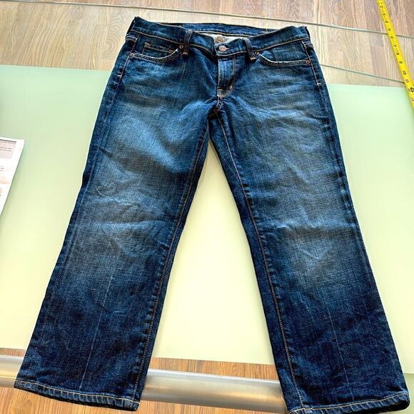 Citizens of humanity, low waist cropped jeans, Kelly# 063 stretch dark blue 29 - Picture 14 of 16